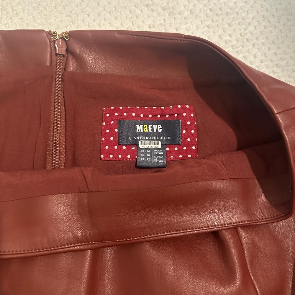 Maeve by Anthropologie Deep Red Mini Skirt - Picture 3 of 3